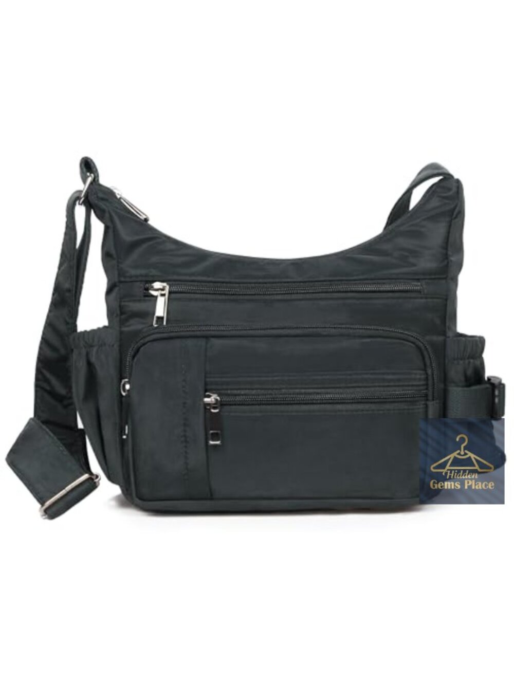 Water Resistant Nylon Oxford Crossbody Bag with RFID Anti Thief